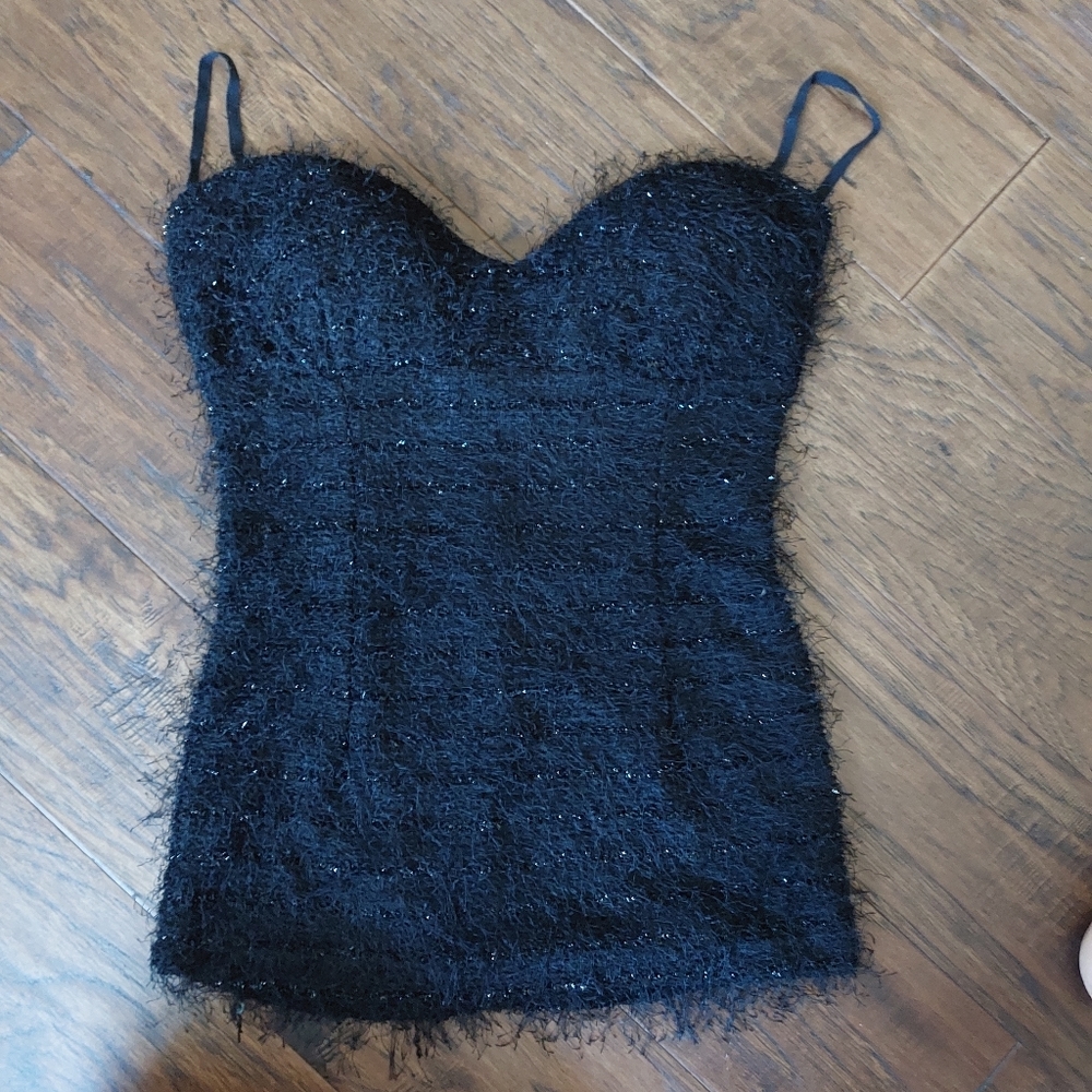 MYSTIC - strapless feather sweetheart top